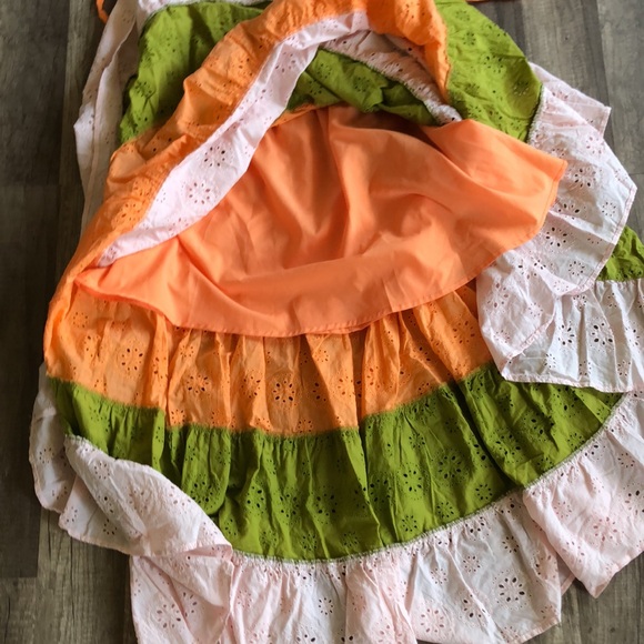 Anthropologie x Hutch Fantine Maxi Skirt Eyelet In Orange S - Picture 9 of 10